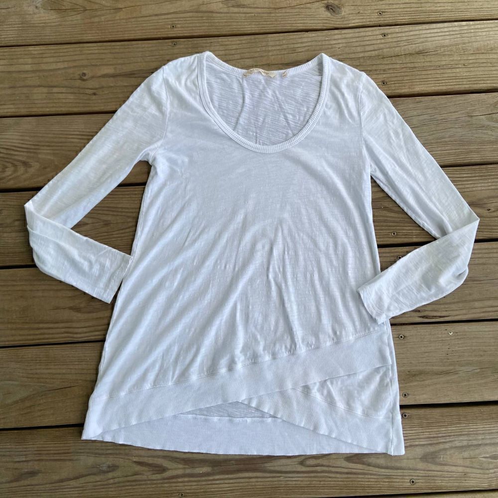 Soft Surroundings White Long Sleeve Tee XS
